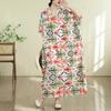 DIMANAF New 2026 Women Plus Size Summer Casual Long Dress Cotton Loose Oversize Maxi Floral Print Beach Sundress