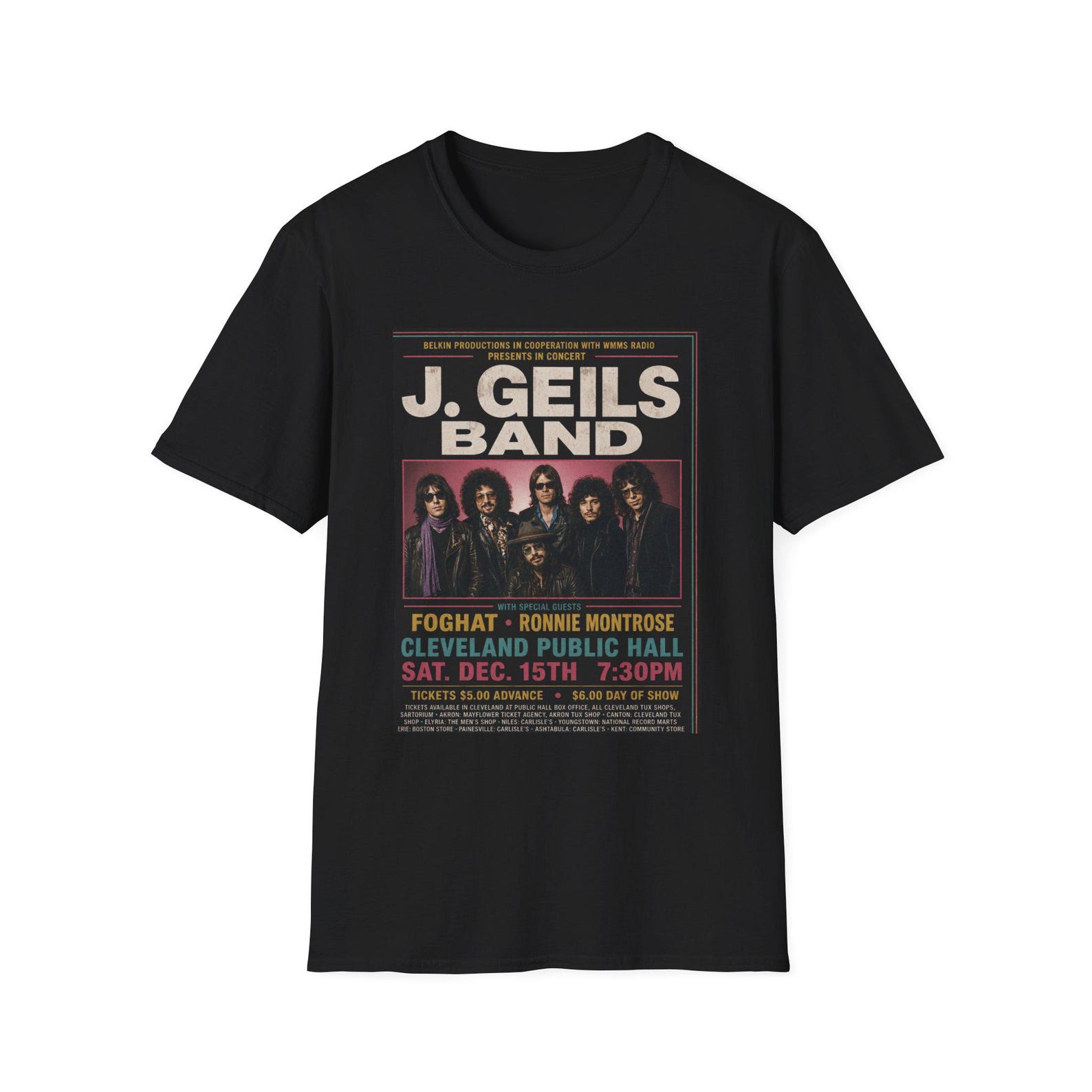J. Geils Band fan fiction concert Poster T-Shirt 2XL
