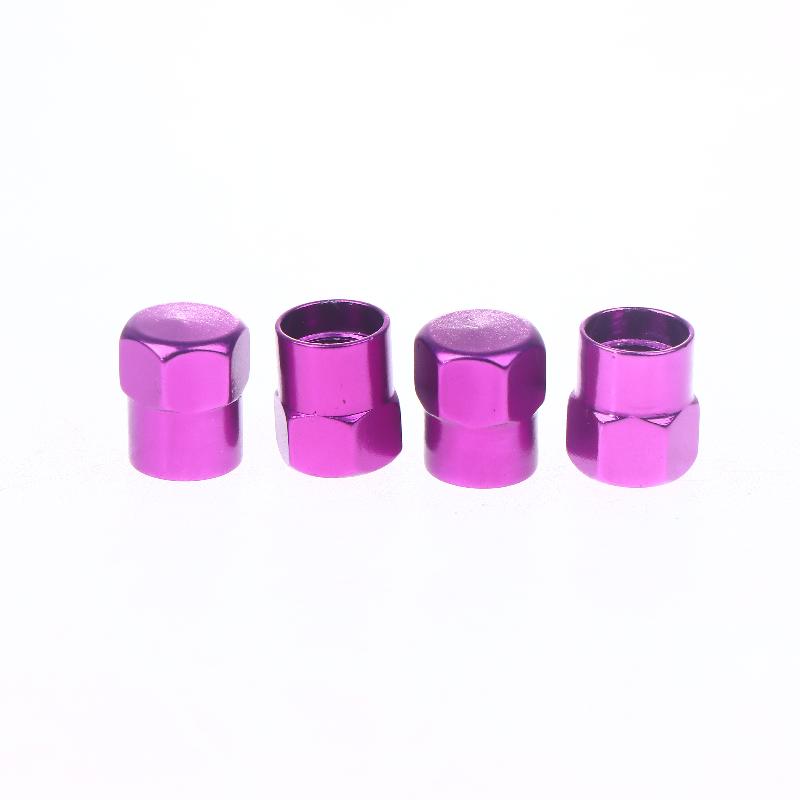 4Pcs Colorful Car Tires, Aluminum Alloy Colored Valve Caps, Sedan Dust Caps, Five Colored Spot Valve Caps