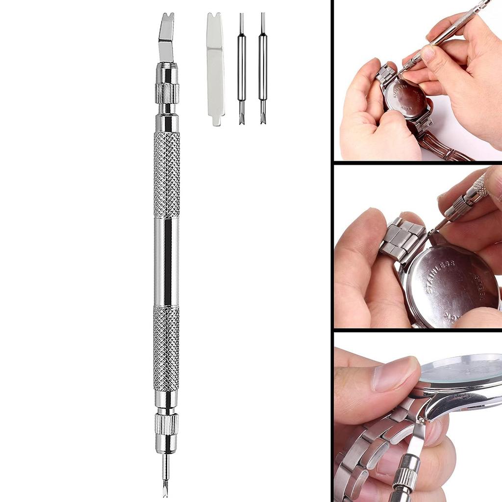 EFIXTK Watch Band Strap Link Pin Remover Repair Tool 24-in-1 Kit with 6 Spare Tips, Cotter Pin Spring Bar Tool Set, and 1 Head Hammer