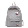 Velvet Student Backpack With Zipper Closure And Inner Pouch For High School And College Daily Use