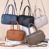 Nuova versione coreana, borsa da sottoascellare, pelle bovina primo strato, borsa Boston portatile da donna, borsa a tracolla messenger, borsa tote da lavoro in pelle morbida.