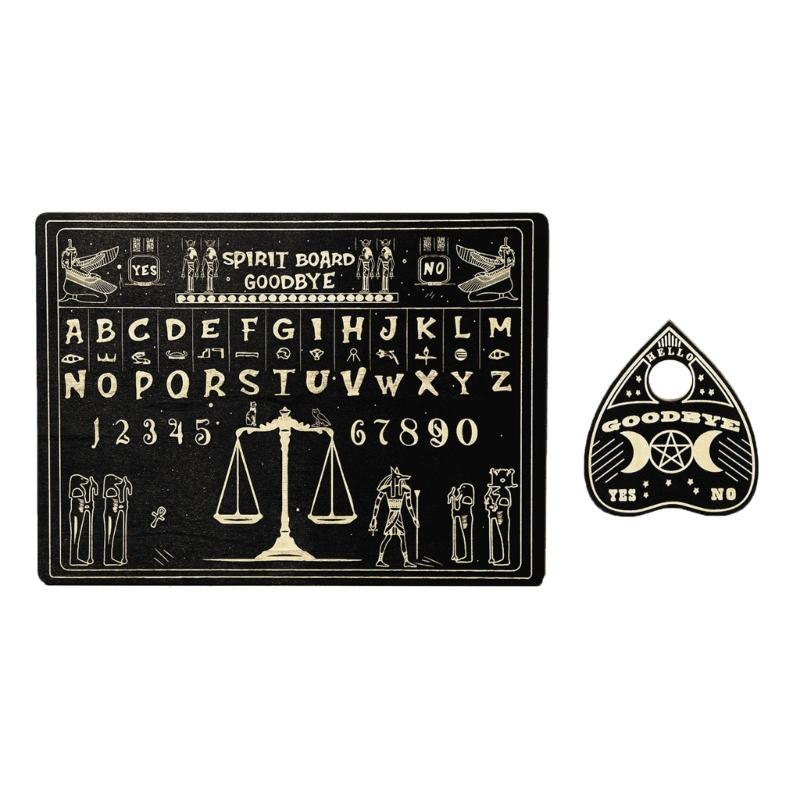 Wooden Divination Pendulum Board Metaphysical Message Board Large Wooden Spirits Board for Teens Adults Birthday Party