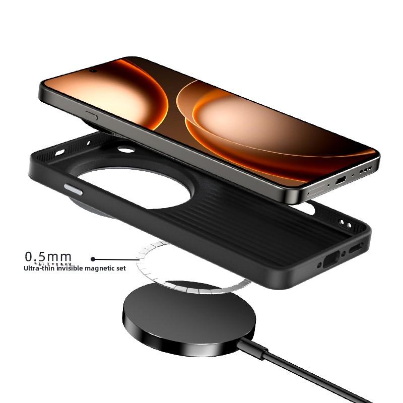 For Magsafe Magnetic Wireless Charge Phone Case for Oppo Find X9 Ultra X9 X8 Pro X8S+ Carbon Fiber Leather Protective Cover