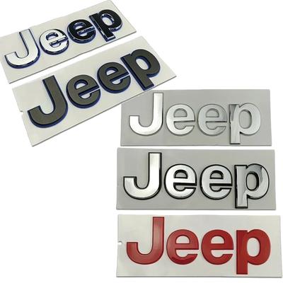 ABS Emblem Car Rear Trunk Badge Front Hood Sticker for Wrangler Compass Grand Cherokee Renegade JK JL Patriot Rubicon Decal