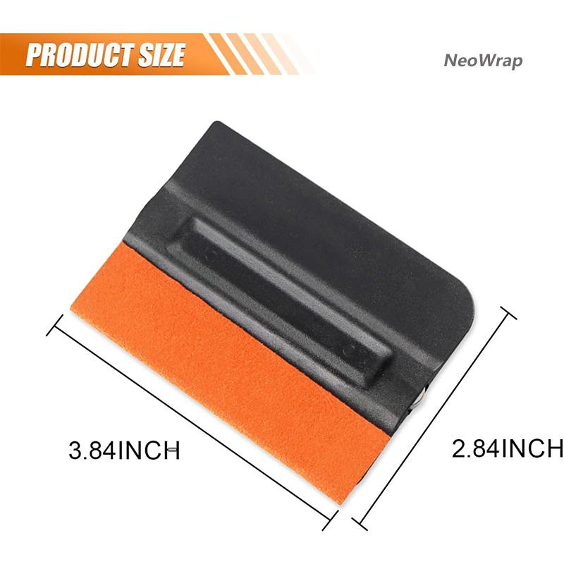 2Pcs Magnetic Vinyl Wrapping Squeegee 4Inch Suede Felt Edge Tint Squeegee Car Window Film Scraper Decal Applicator for Stickers