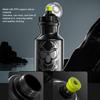 Bike Water Bottle Outdoor Squeeze Type 550ml Large Caliber PP5 Easy to Grip Cycling Sports Kettle Black