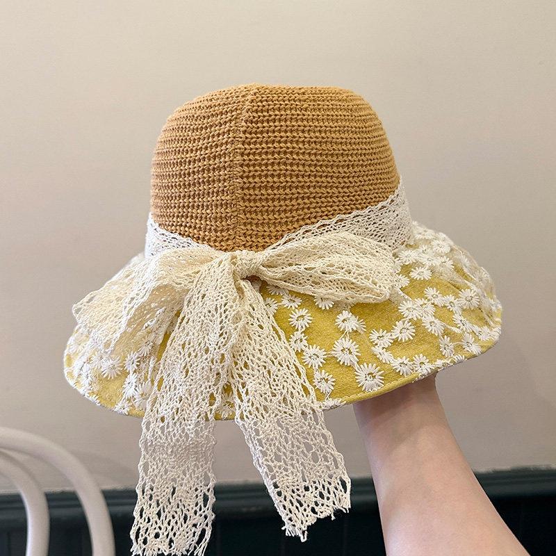 Sun Hat Woman Summer Beach Cap Ladies Outdoor Travel Hat Sunscreen Vintage Cap Sun Block Visor Hat Beach Party Favor Gifts