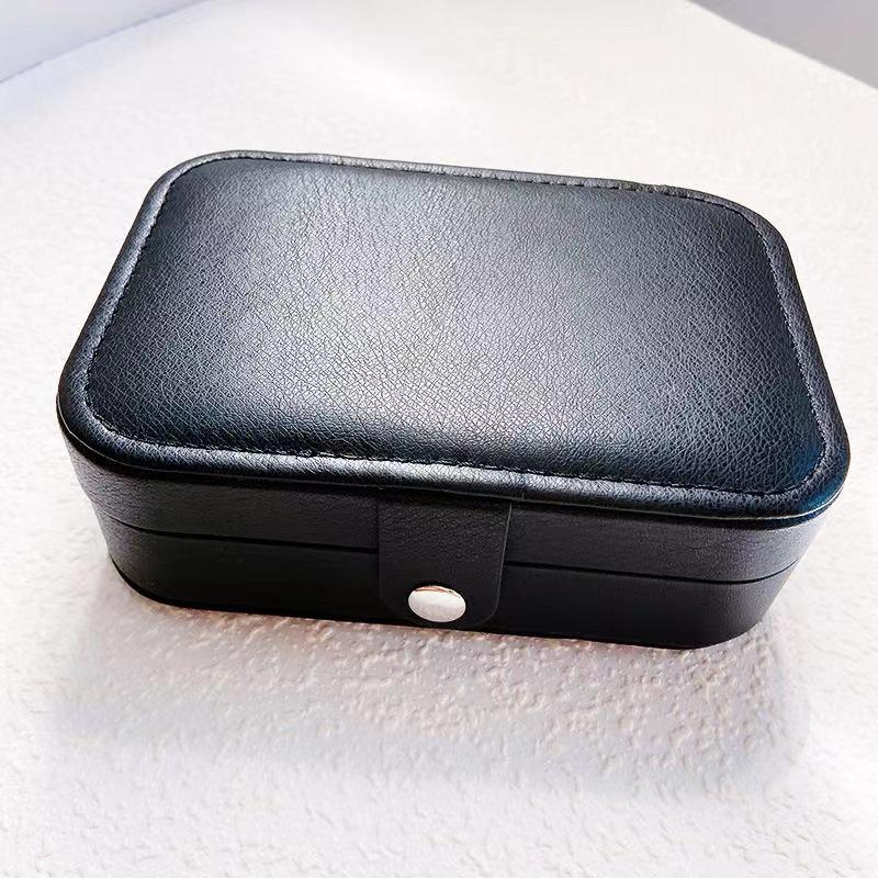Portable Medium Jewelry Box with Anti-oxidation PU Leather Necklace and Earring Storage