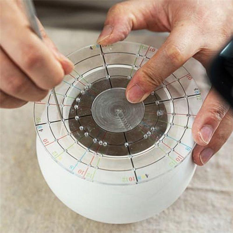 M-Modern-Pottery Clay Divider Tools Equal Circle Protractor Rotary Disc Pottery Trimmer Tool For Potters Clay Artists Du