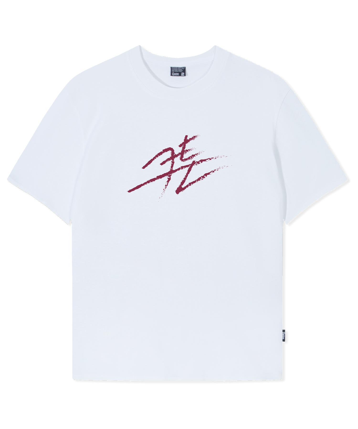 Kuton Red Brush Oversized Heavy Short Sleeve T-Shirt_White White/3