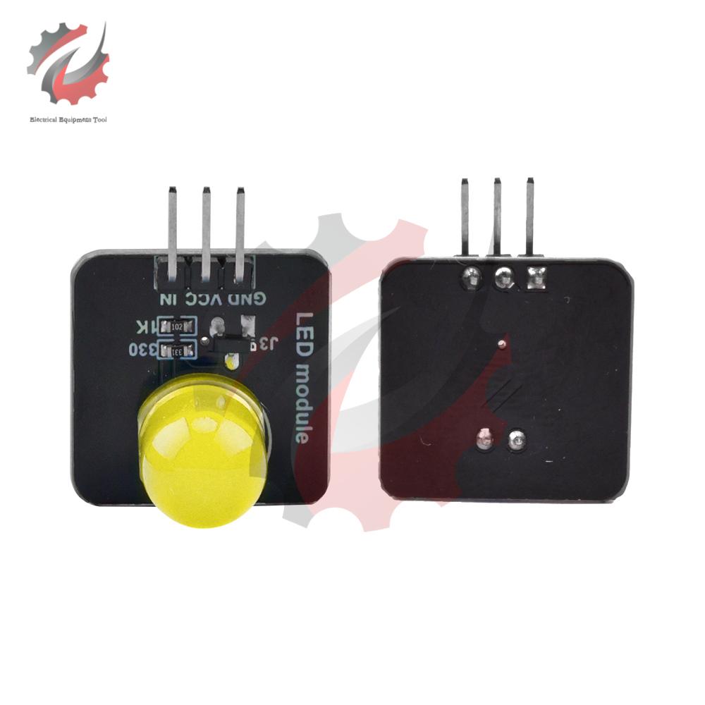 DC 3.3V-5V 10mm Luminous LED Module LED Light Sensor Indicator Light  Light-emitting Module for Arduino Microcontroller Control