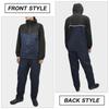 Prono Lightweight Stretch Rain Top and Bottom Rainwear for and Rainy Season Suit, Set, PR-2531, Navy, Large, Waterproof, Breathable, Water-Repellent,