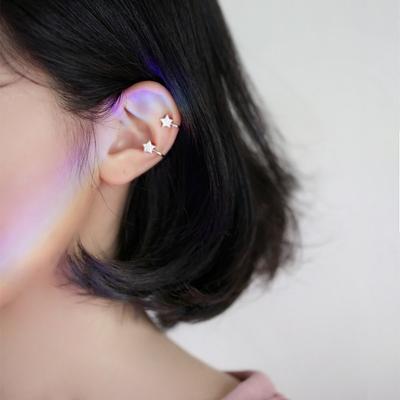 Cute Korean Style AAA Cezch Zircon Little Star Non Piercing Clip Earring Ear Cuff Tragus Earring  Femme Bijoux Brincos