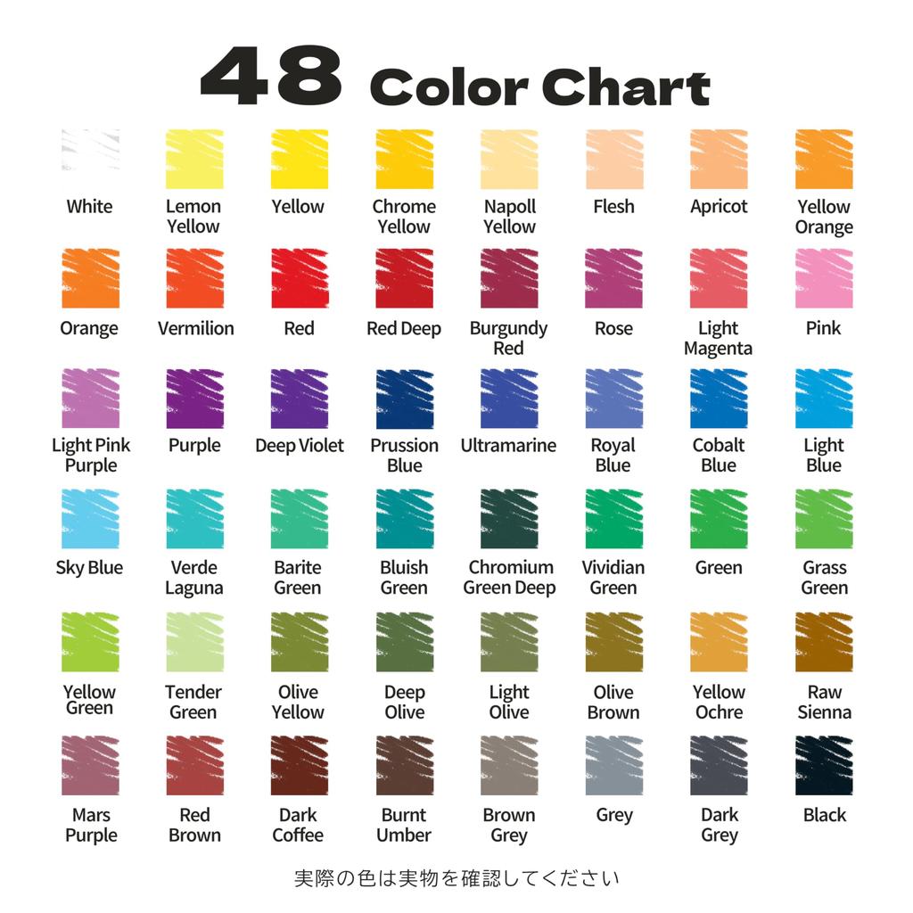 [Launch Sale] Oil Pastel 48-Color Set, Rectangular Box with Wood Grain Gift Box. These Crayons Are Ultra-flexible, Soft, and Smooth To Draw With. They