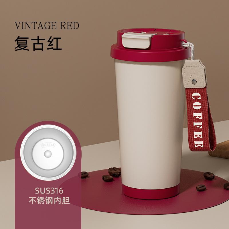 

Stainless steel vacuum thermos cup girls car accompanying simple water cup customization 550ml
