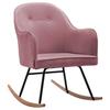 Rocking Chair Pink Velvet