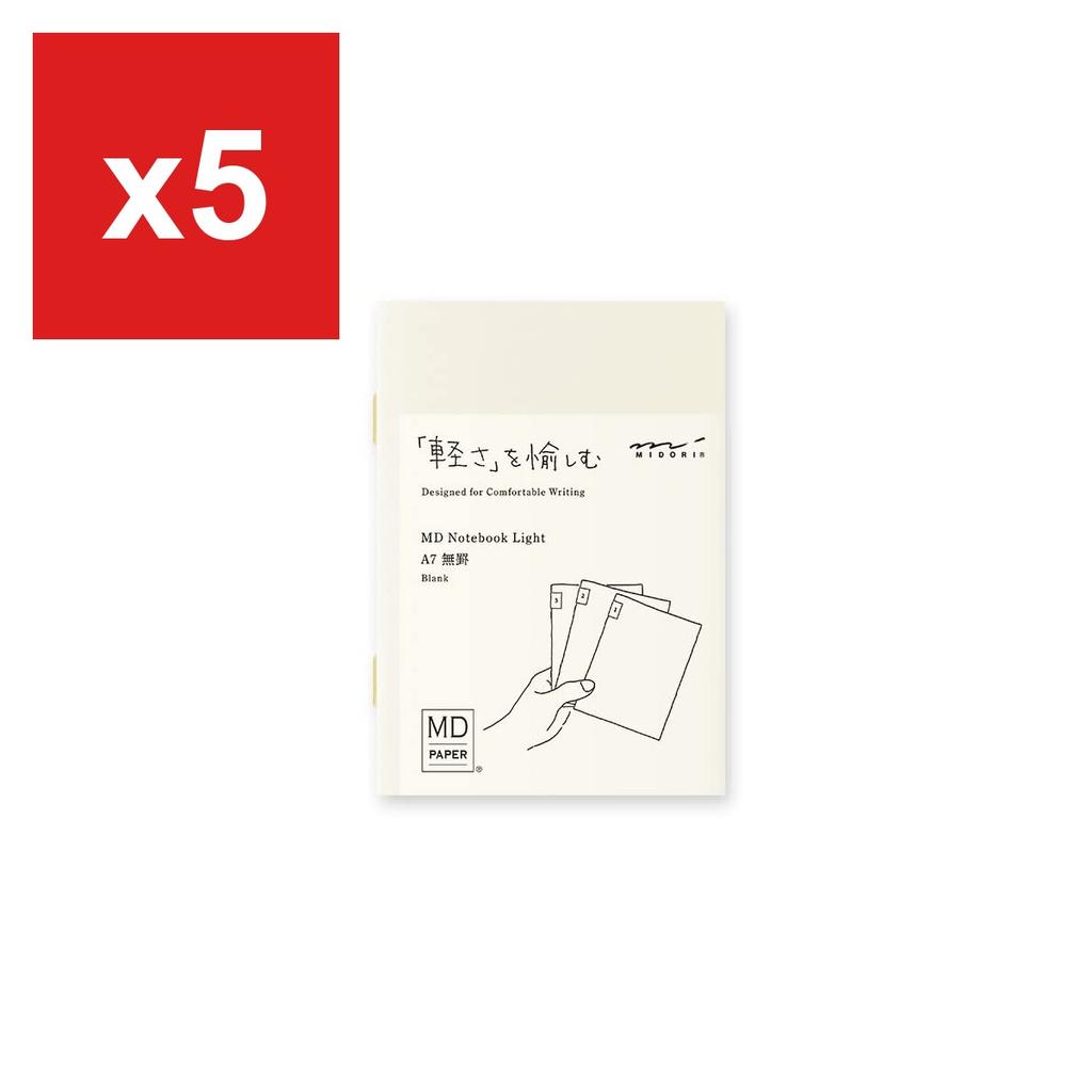 Midori MD Notebook A7, Blank, Light