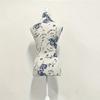 1 st Blommig Klänningsformad Mannequin, Kvinnlig Torso-display, med Stativ för Sömnad, Design, Modevisning