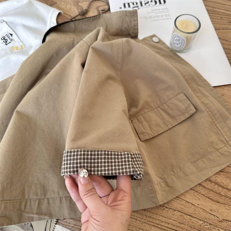 Kids Windbreaker Spring Autumn Fashion Korean Casual Baggy Simple Style