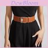 Fashion Ladies Faux Leather Wide Waist Belt With Silver Pin Buckle For Office And Outerwear