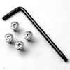 4Pieces Custom CNC Hardened Stainless Steel Screws with Wrench for 1911 P4 Grips Model Replacement Tools Parts