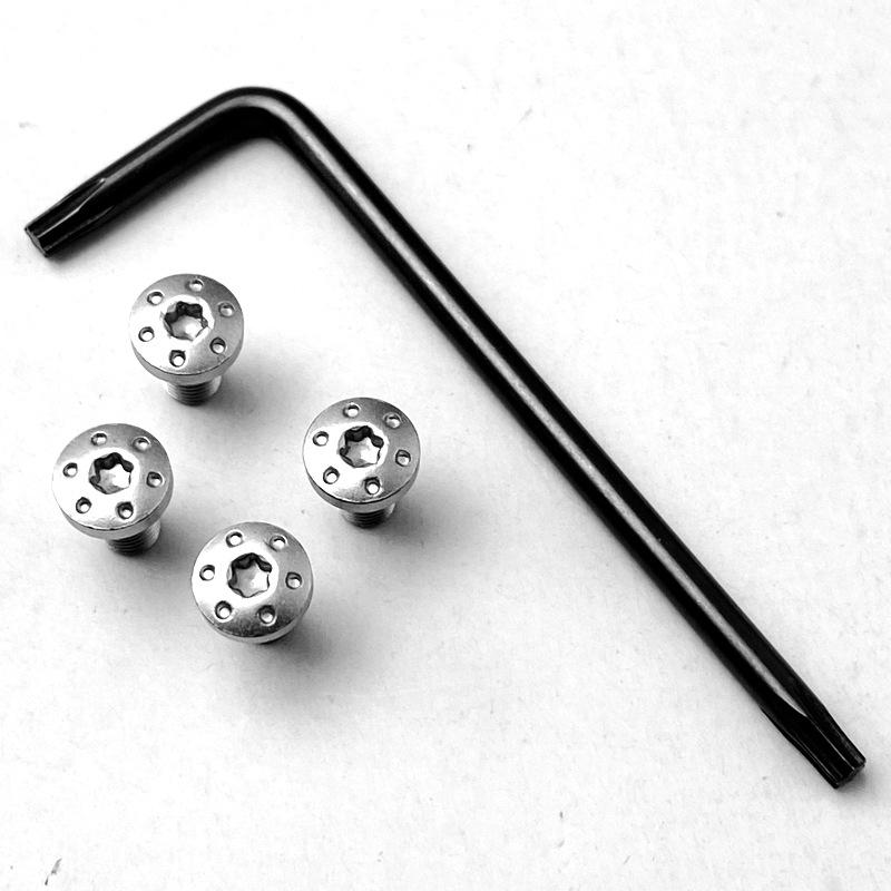 4Pieces Custom CNC Hardened Stainless Steel Screws with Wrench for 1911 P4 Grips Model Replacement Tools Parts