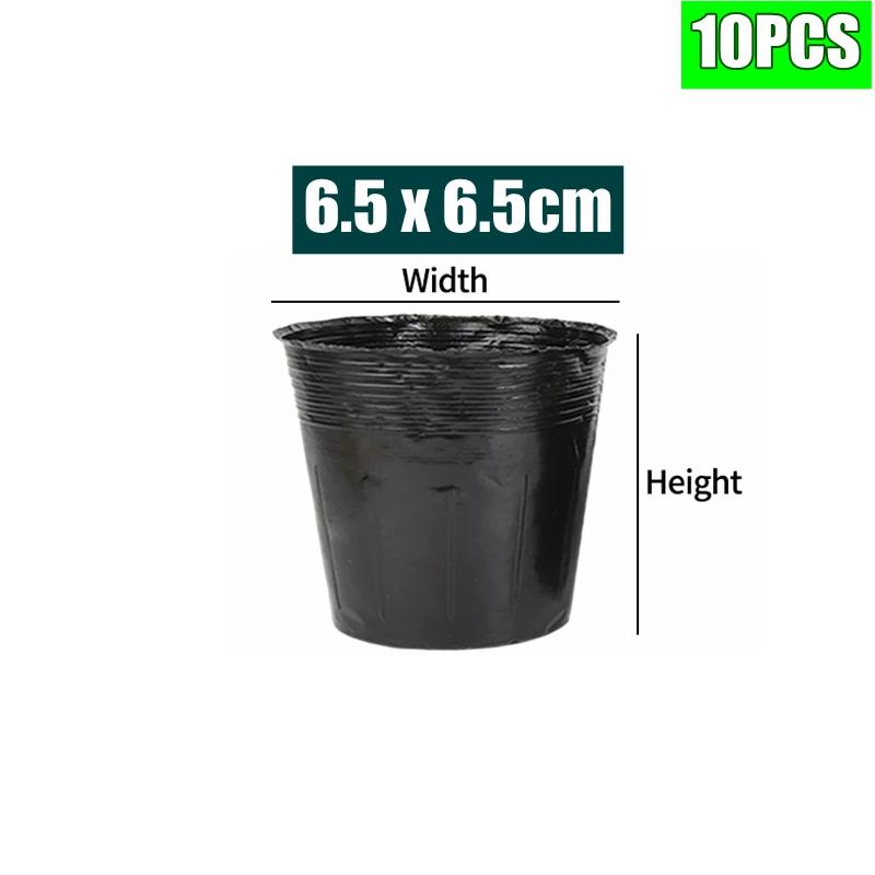 10-100Pcs Plastic Seedling Cup Disposable Thickened Nursery Pots For Transplanting Flower Vegetable Planting Seeding Grow Bags