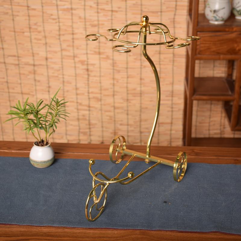 Metal Wine Rack Bottle Glass Cups Holder Modern Retro Table Support Organizer 2 Clours