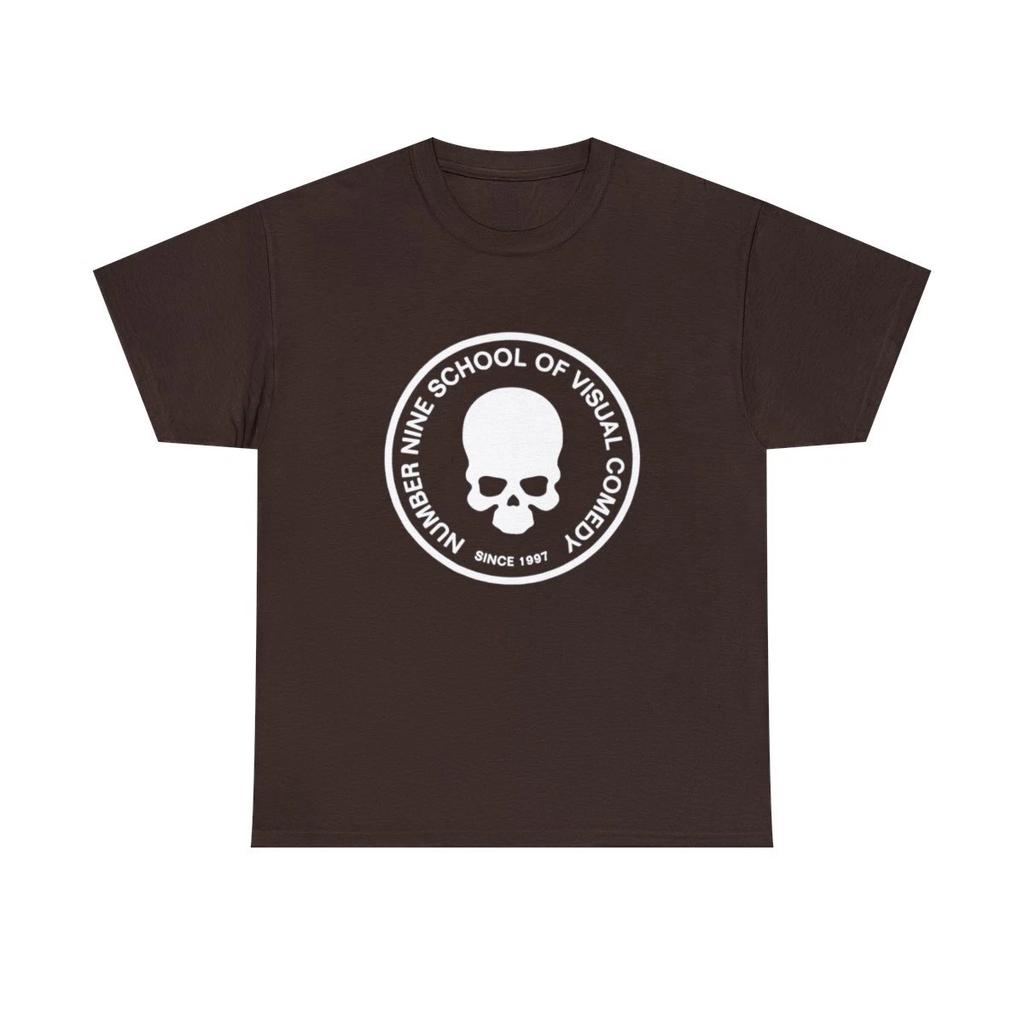 T-shirt in Cotone Pesante Scuola Di Comicità Visiva Numero Nove