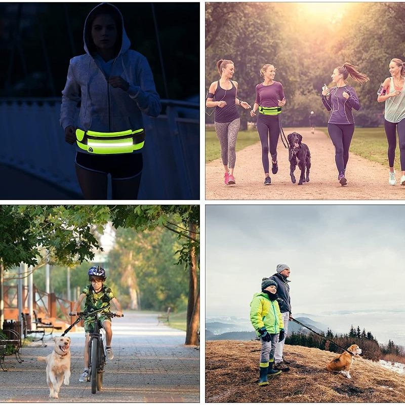 Outdoor Sports Pet Waist Pack Leash Reflective Elastic Bungee Anti-pull Running Rope Soft Durable Dog Leash