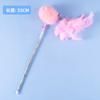 Tassel cat teaser wand, cat toy with feathers and bells, fairy cat teaser for boredom relief, interactive pet cat toy supplies