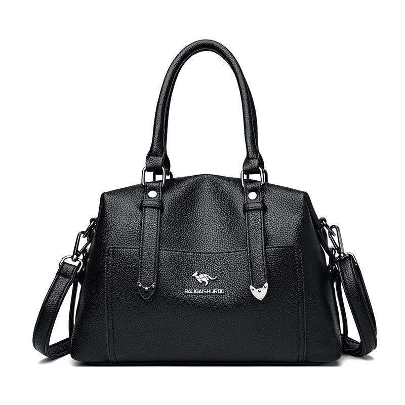 

Модная женская сумка Большая сумка-тоут с узором личи Одноплечевая сумка чёрный