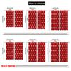 Flat Printing St Patrick Day Window Curtains Red Snowflake Festive Design Polyester Without Electricity Spring Party Set Of 2 Made