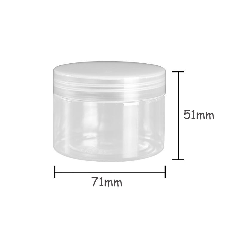 20Pcs 120ml Transparent PET Jar Empty Storage Jars For Candy Cookies Dried Fruit Food Cosmetic Containers Face Cream Sample Pot