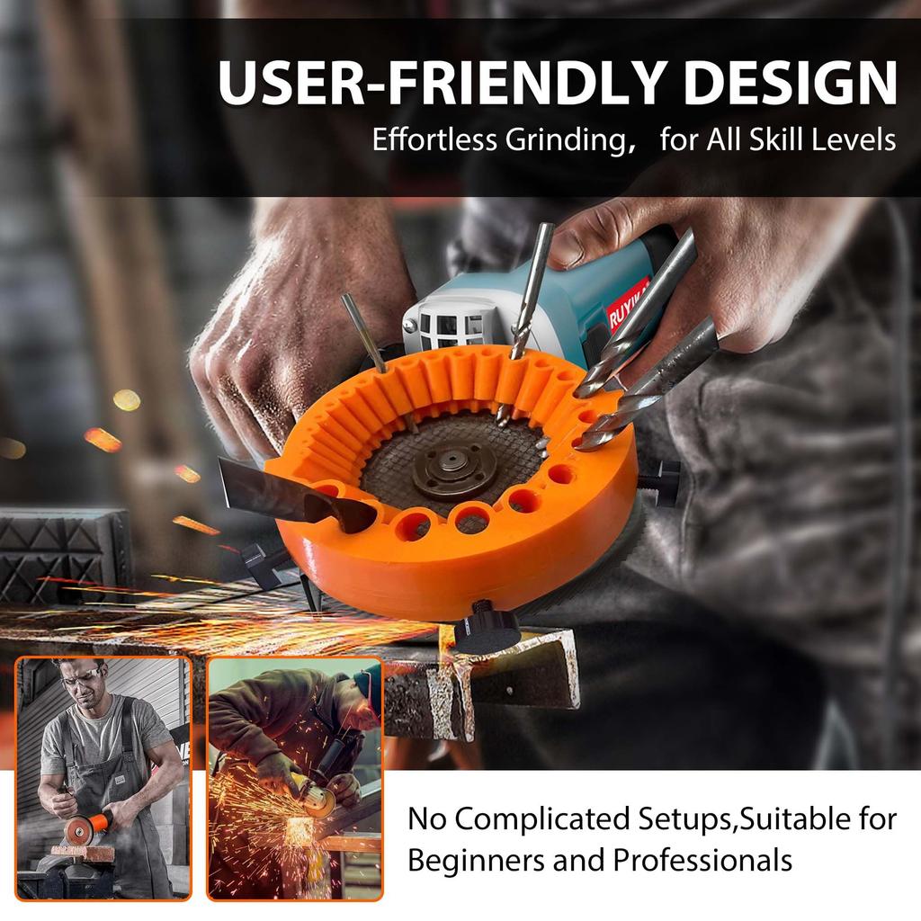 Multi-Size Drill Bit Sharpener Grinding Tool Auxiliary Drill Grinder Thickened Angle Grinder Drill Bit Sharpener