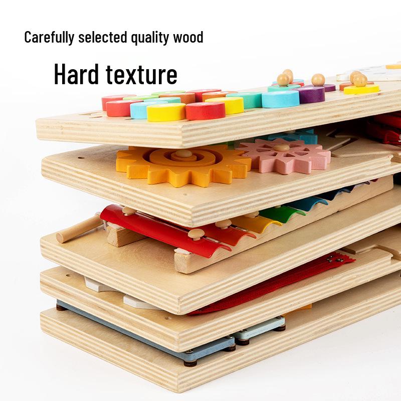 Early Learning Multifunctional Wall Game: Children's Cognitive and Motor Skills Busy Board Toy