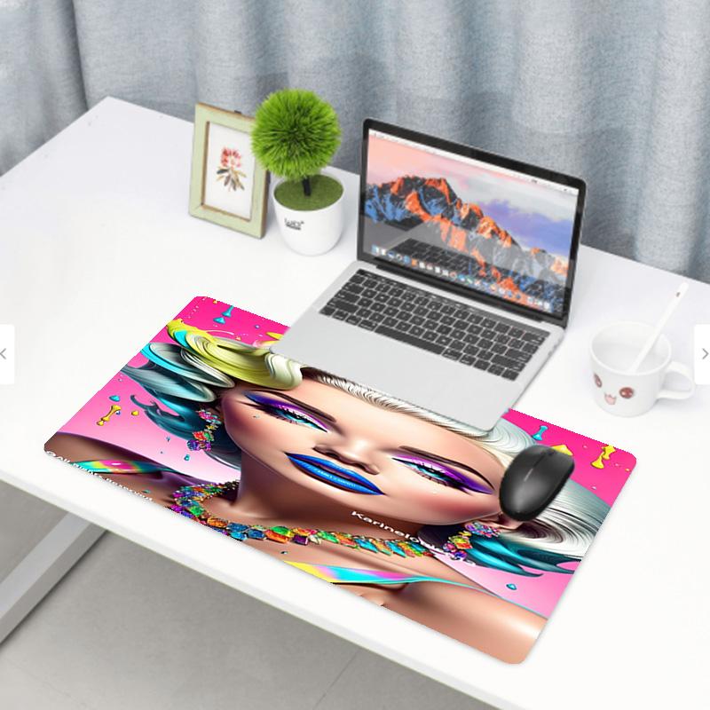 Marilyn Monroe Print Mouse Pad, Anti‑Slip Desktop Keyboard Mat, for PC Laptop Gaming Working Daily Use, Cool Festival Surprise Gift