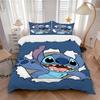 Stitch Through Wall Print 3Pcs Bedding Setduvet Cover With 2 Bedropillowcase Home Birthday Gift