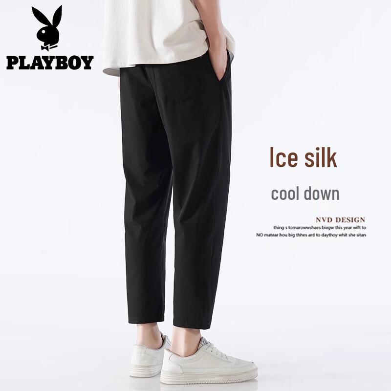 Playboy Men s American Retro Loose Straight Casual Long Pants M