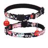 Pet Collar Rhinestone Flower Anti-suffocation Safety Buckle With Bell Pet Collar For Cat