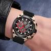 Megir Men Sport Watch Relogio Masculino Blue Silicone Strap Mens Watches Top Brand Luxury Luminous Waterproof Quartz Watch Man