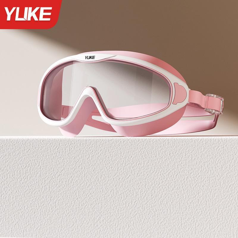 Wysokiej rozdzielczości Wodoodporne Gogle Pływackie Przeciwmgielne z Korekcją Wzroku dla Dorosłych z Przezroczystą Soczewką Szerokokątną