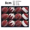 Flocked Christmas Balls Set 12pcs 8cm Hand Painted Ornaments Holiday Decor