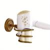 Retro Hair Dryer Holder Stand Wall Hair Dryer Holder Bathroom Shelf Storage