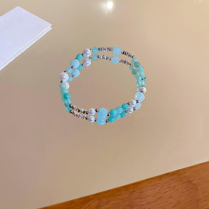 French light luxury zircon pearl broken silver bracelet, niche simple and versatile bracelet, bracelet, summer women's jewelry.