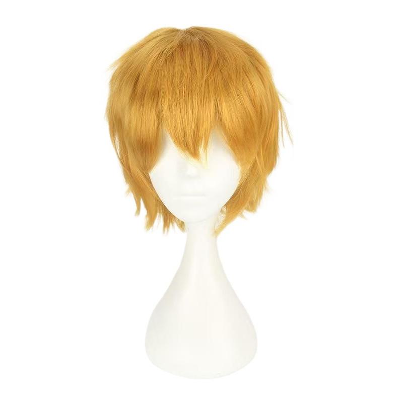 Cos Short Black Cosplay Wig With High Temperature Silk For Anime Costumes