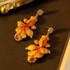 Medieval Jewelry New Chinese Goldfish Koi China-Chic Earrings Traditional Classical Style Delicate Pearl