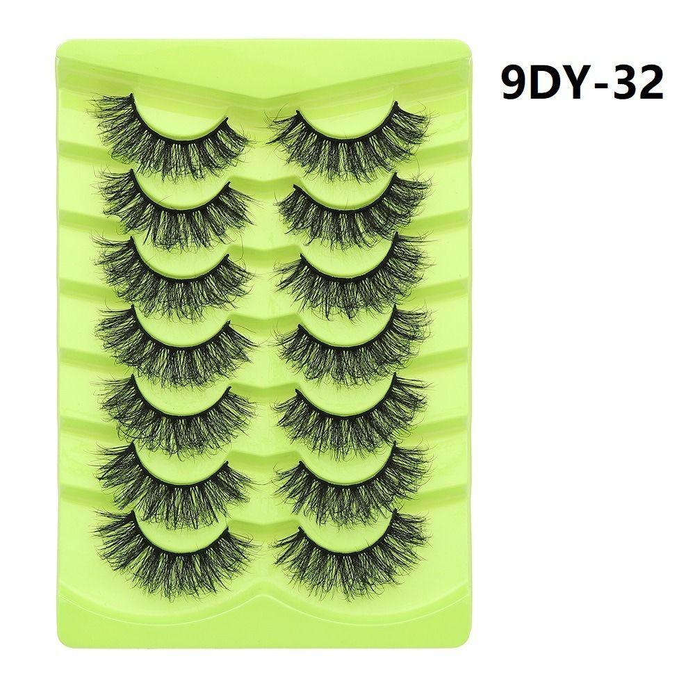 7 Pairs Natural Long False Eyelashes Thick Fluffy Lashes 3D Mink Lashes  Cosmetic Tool