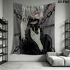 Dark Fantasy Warrior Tapestry Background Cloth Wallmounted Homestay Soft Decoration Tapestry Background Wall Hanging Cloth